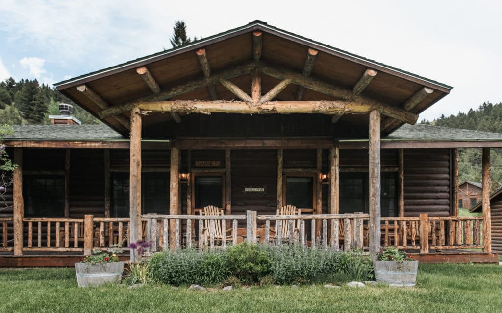 Exterior of the Garnet cabin at Mountain Sky Guest Ranch