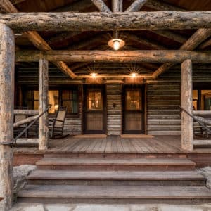 Exterior of the Rimini Cabin at Mountain Sky Guest Ranch